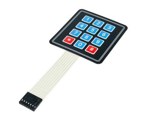 4X3 Matrix membrane Switch keypad